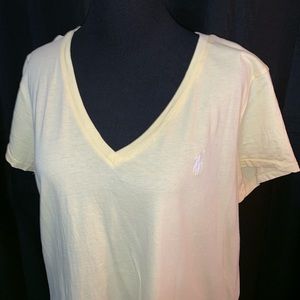 Yellow Polo Ralph Lauren Women’s V-Neck Tee XL